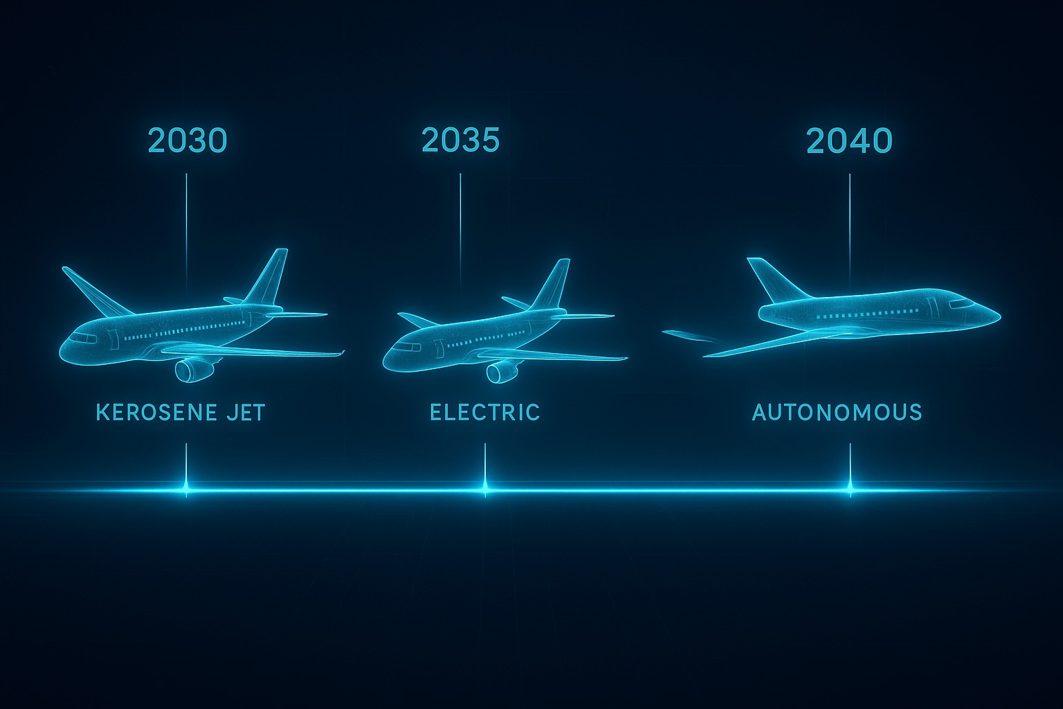 Timeline 2030–2040: The decade planes evolved into thought-controlled, emission-free mobility